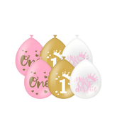 Ballonnen 1 Jaar Meisje 6st